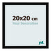 Fotokader 20x20cm Zwart Hoogglans MDF Bologna Voorzijde Maat | Yourdecoration.be