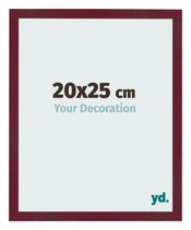 Fotokader 20x25 cm Wijnrood Geveegd MDF Bologna Voorzijde Maat | Yourdecoration.be