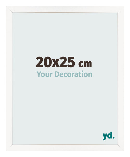 Fotokader 20x25 cm Wit Hoogglans MDF Bologna Voorzijde Maat | Yourdecoration.be