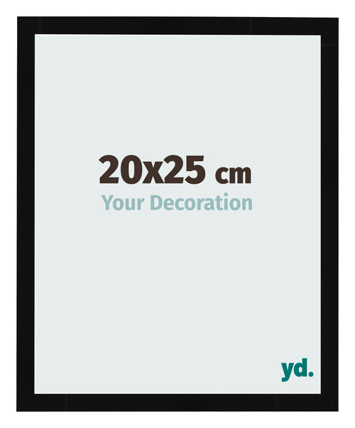 Fotokader 20x25cm Zwart Hoogglans MDF Bologna Voorzijde Maat | Yourdecoration.be
