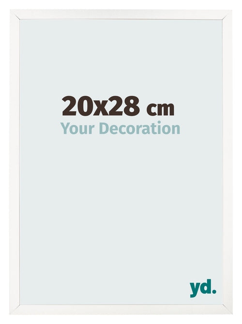Fotokader 20x28 cm Wit Hoogglans MDF Bologna Voorzijde Maat | Yourdecoration.be