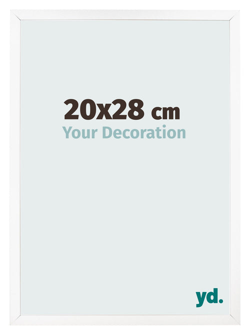 Fotokader 20x28 cm Wit Mat MDF Bologna Voorzijde Maat | Yourdecoration.be
