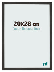 Fotokader 20x28 cm Zwart Mat MDF Bologna Voorzijde Maat | Yourdecoration.be