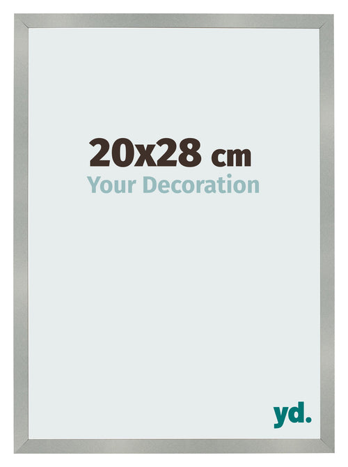 Fotokader 20x28cm Aluminium Geborsteld MDF Bologna Voorzijde Maat | Yourdecoration.be