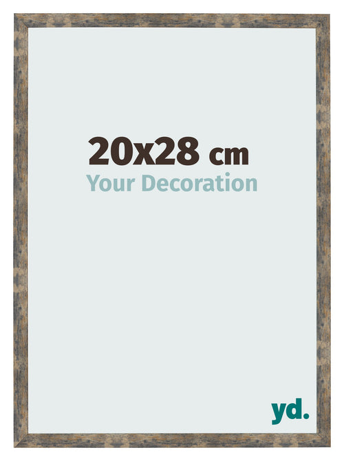 Fotokader 20x28cm Blauw Goud Gemeleerd MDF Bologna Voorzijde Maat | Yourdecoration.be