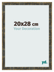 Fotokader 20x28cm Blauw Goud Gemeleerd MDF Pisa Voorzijde Maat | Yourdecoration.be