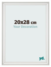 Fotokader 20x28cm Wit Geveegd MDF Lazio Voorzijde Maat | Yourdecoration.be