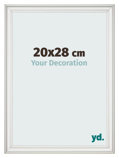 Fotokader 20x28cm Wit Geveegd MDF Lazio Voorzijde Maat | Yourdecoration.be