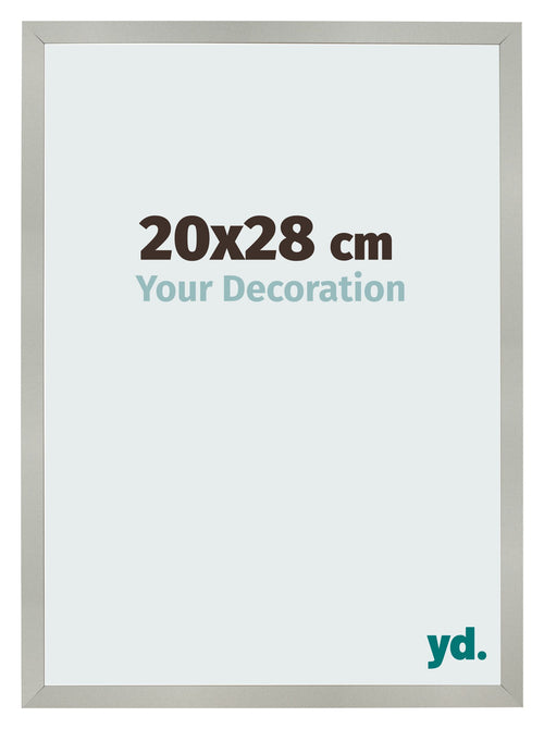 Fotokader 20x28cm Zilver Mat MDF Bologna Voorzijde Maat | Yourdecoration.be