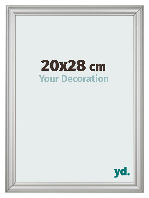 Fotokader 20x28cm Zilver Mat MDF Lazio Voorzijde Maat | Yourdecoration.be