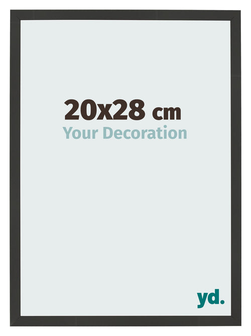 Fotokader 20x28cm Zwart Houtnerf MDF Bologna Voorzijde Maat | Yourdecoration.be
