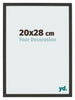 Fotokader 20x28cm Zwart Houtnerf MDF Bologna Voorzijde Maat | Yourdecoration.be