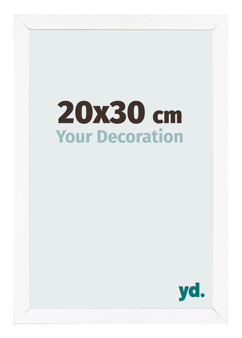 Fotokader 20x30 cm Wit Mat MDF Bologna Voorzijde Maat | Yourdecoration.be