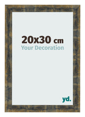 Fotokader 20x30cm Blauw Goud Gemeleerd MDF Pisa Voorzijde Maat | Yourdecoration.be