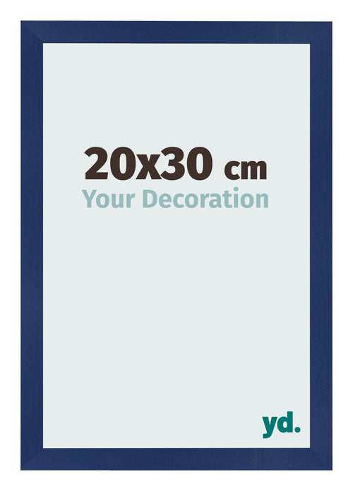 Fotokader 20x30cm Donkerblauw Geveegd MDF Bologna Voorzijde Maat | Yourdecoration.be
