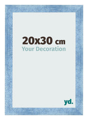 Fotokader 20x30cm Helder Blauw Geveegd MDF Pisa Voorzijde Maat | Yourdecoration.be