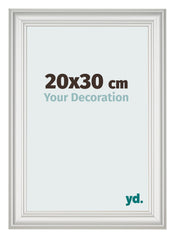 Fotokader 20x30cm Wit Geveegd MDF Lazio Voorzijde Maat | Yourdecoration.be