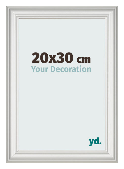 Fotokader 20x30cm Wit Geveegd MDF Lazio Voorzijde Maat | Yourdecoration.be