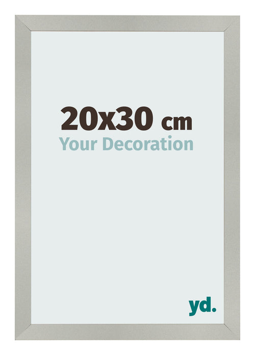 Fotokader 20x30cm Zilver Mat MDF Bologna Voorzijde Maat | Yourdecoration.be