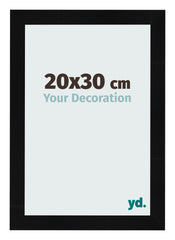 Fotokader 20x30cm Zwart Hoogglans MDF Pisa Voorzijde Maat | Yourdecoration.be