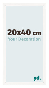 Fotokader 20x40 cm Wit Hoogglans MDF Bologna Voorzijde Maat | Yourdecoration.be
