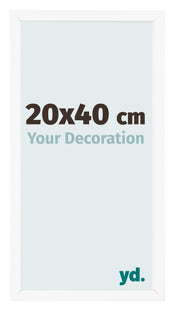 Fotokader 20x40 cm Wit Mat MDF Bologna Voorzijde Maat | Yourdecoration.be