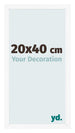 Fotokader 20x40 cm Wit Mat MDF Bologna Voorzijde Maat | Yourdecoration.be