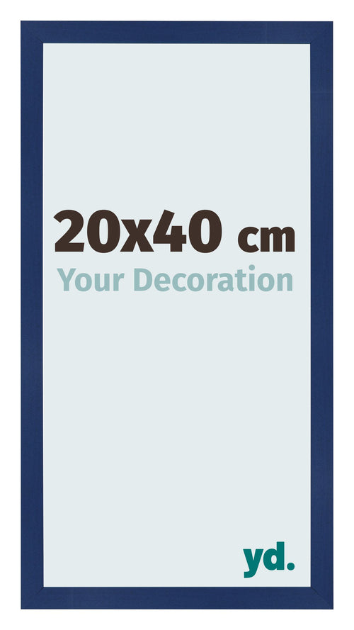 Fotokader 20x40cm Donkerblauw Geveegd MDF Bologna Voorzijde Maat | Yourdecoration.be