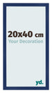 Fotokader 20x40cm Donkerblauw Geveegd MDF Bologna Voorzijde Maat | Yourdecoration.be
