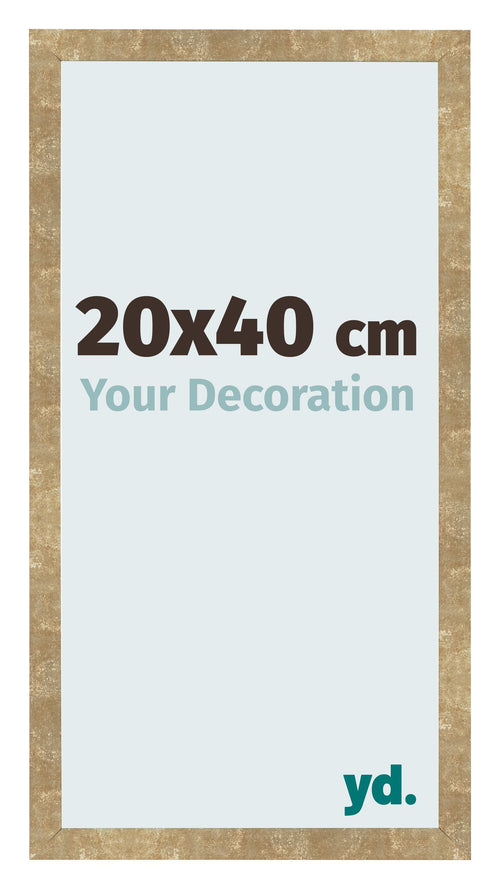 Fotokader 20x40cm Goud Antiek MDF Bologna Voorzijde Maat | Yourdecoration.be