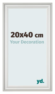 Fotokader 20x40cm Wit Geveegd MDF Lazio Voorzijde Maat | Yourdecoration.be