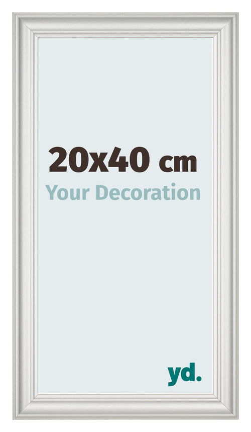 Fotokader 20x40cm Wit Geveegd MDF Lazio Voorzijde Maat | Yourdecoration.be