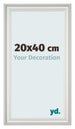 Fotokader 20x40cm Wit Geveegd MDF Lazio Voorzijde Maat | Yourdecoration.be