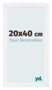Fotokader 20x40cm Wit Hoogglans MDF Pisa Voorzijde Maat | Yourdecoration.be