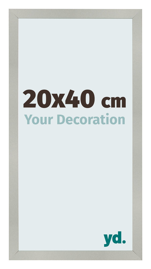 Fotokader 20x40cm Zilver Mat MDF Bologna Voorzijde Maat | Yourdecoration.be