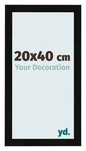 Fotokader 20x40cm Zwart Hoogglans MDF Pisa Voorzijde Maat | Yourdecoration.be