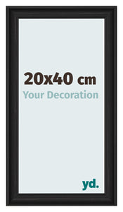 Fotokader 20x40cm Zwart Houtnerf MDF Lazio Voorzijde Maat | Yourdecoration.be