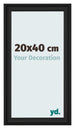 Fotokader 20x40cm Zwart Houtnerf MDF Lazio Voorzijde Maat | Yourdecoration.be