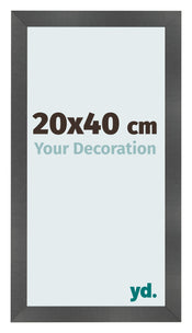 Fotokader 20x40cm Zwart Mat MDF Pisa Voorzijde Maat | Yourdecoration.be