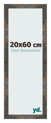 Fotokader 20x60 cm Geoxideerd Metaal MDF Bologna Voorzijde Maat | Yourdecoration.be