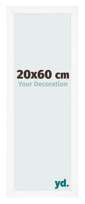 Fotokader 20x60 cm Wit Mat MDF Bologna Voorzijde Maat | Yourdecoration.be