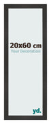 Fotokader 20x60 cm Zwart Mat MDF Bologna Voorzijde Maat | Yourdecoration.be