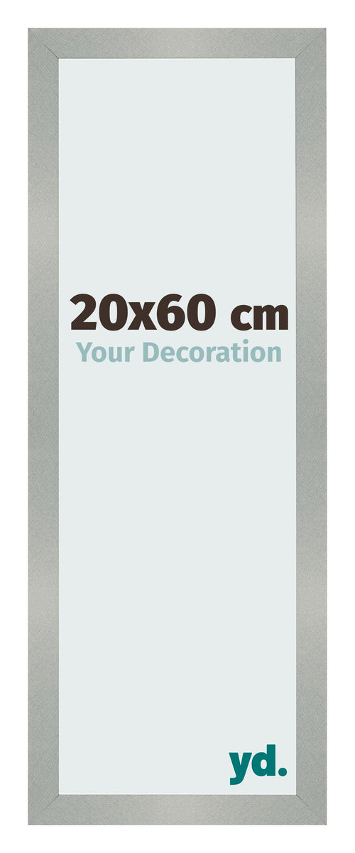 Fotokader 20x60cm Aluminium Geborsteld MDF Bologna Voorzijde Maat | Yourdecoration.be