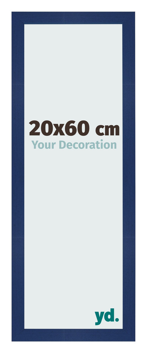 Fotokader 20x60cm Donkerblauw Geveegd MDF Bologna Voorzijde Maat | Yourdecoration.be