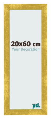 Fotokader 20x60cm Goud Vintage MDF Pisa Voorzijde Maat | Yourdecoration.be