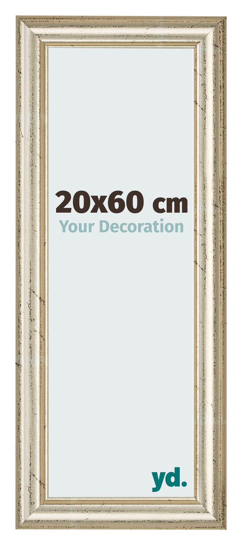 Fotokader 20x60cm Metaalglans MDF Lazio Voorzijde Maat | Yourdecoration.be