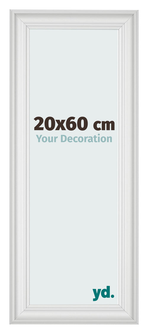 Fotokader 20x60cm Wit Geveegd MDF Lazio Voorzijde Maat | Yourdecoration.be