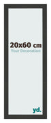 Fotokader 20x60cm Zwart Houtnerf MDF Bologna Voorzijde Maat | Yourdecoration.be