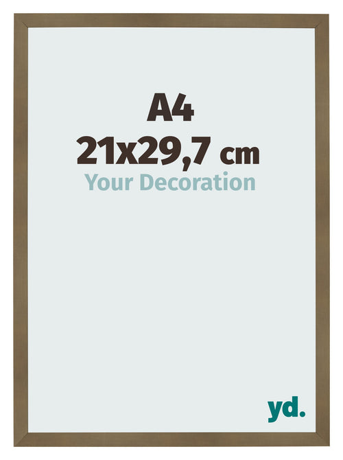 Fotokader 21x29 7cm A4 Brons Decor MDF Bologna Voorzijde Maat | Yourdecoration.be