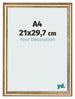 Fotokader 21x29 7cm A4 Goud Antiek MDF Lazio Voorzijde Maat | Yourdecoration.be